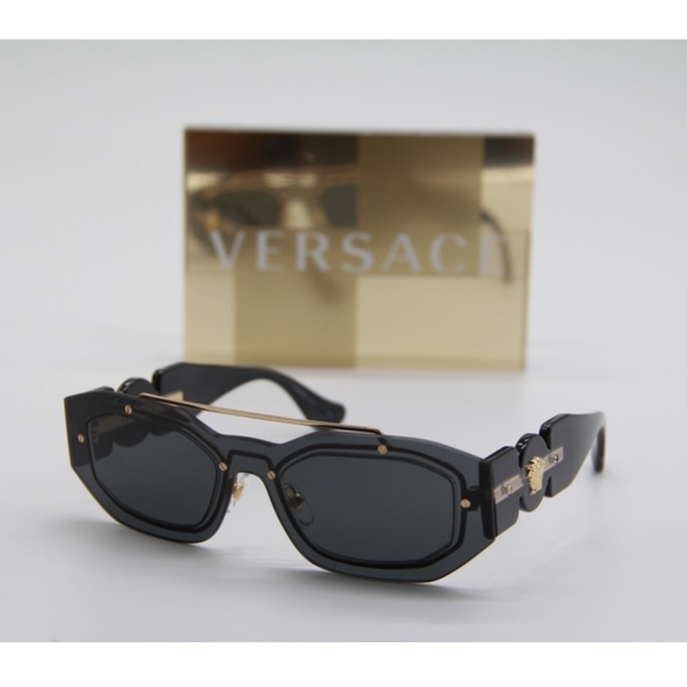 NEW VERSACE MEDUSA VE2235 1002/87 SUNGLASSES VERSACE VE 2235 DARK GREY - Picture 1 of 11
